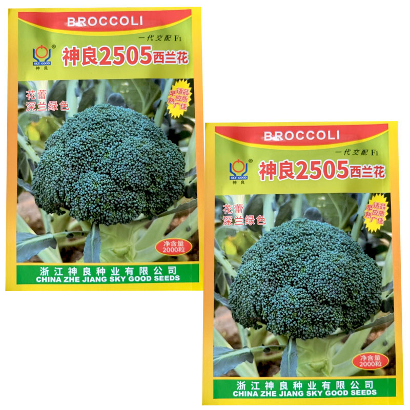神良2505西兰花种子早熟耐热蕾中等绿花菜花椰菜基地型