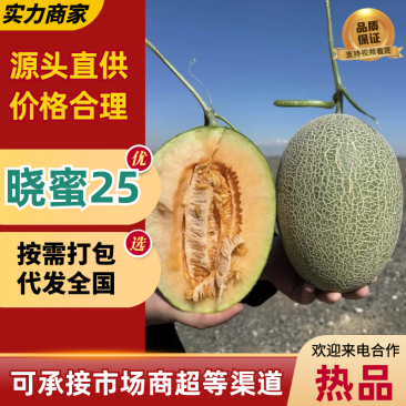 新疆西州蜜25晓蜜哈密瓜16-18度高糖耐运常年稳定货源