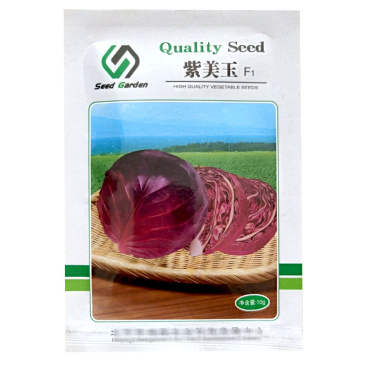 紫美玉紫甘蓝种子卷心菜紫包菜10g耐裂大头菜基地用种