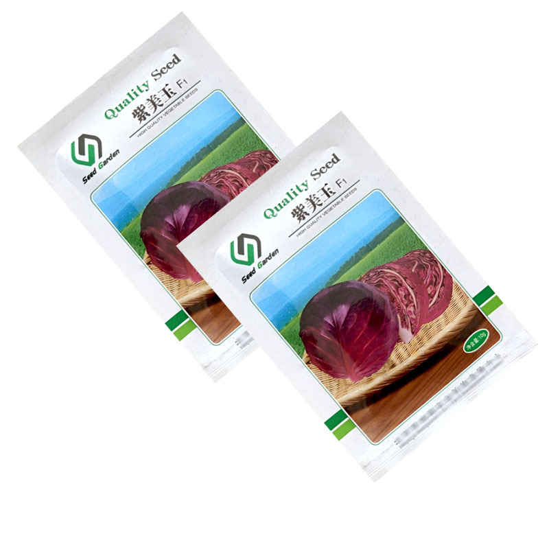 紫美玉紫甘蓝种子卷心菜紫包菜10g耐裂大头菜基地用种