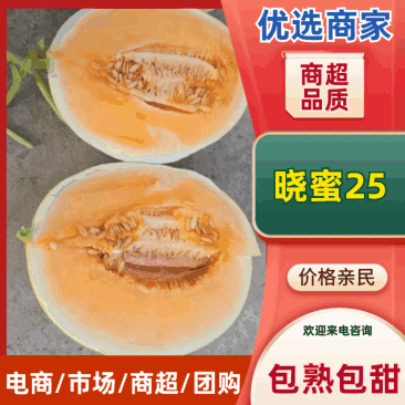 哈密瓜，晓蜜25号，甘肃民勤蜜瓜一件代发，大众批发市场