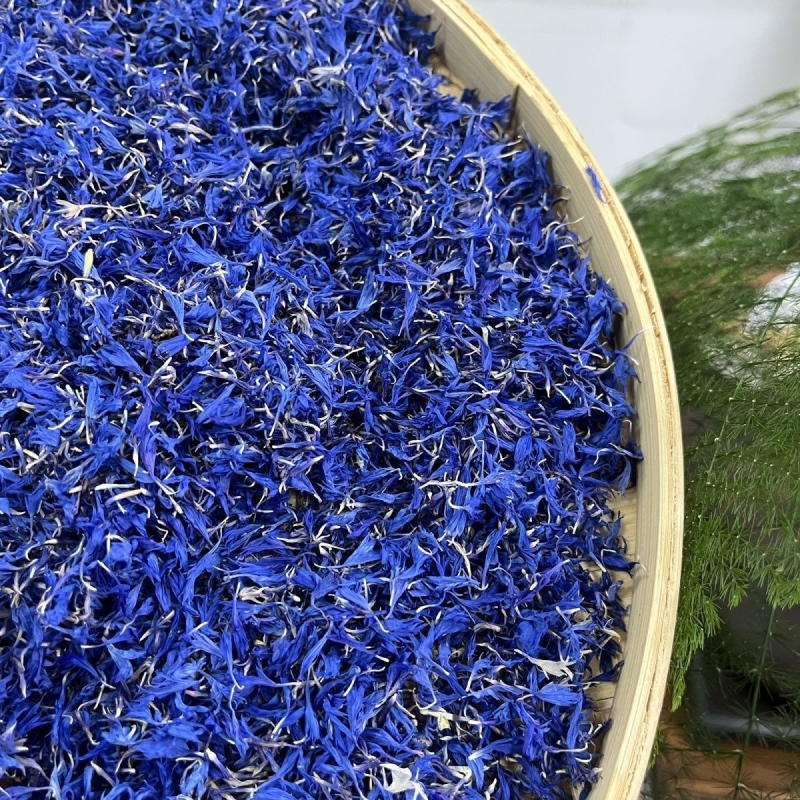 蓝色矢车菊花瓣现货烘焙装饰花茶调配蓝芙蓉干花花草茶