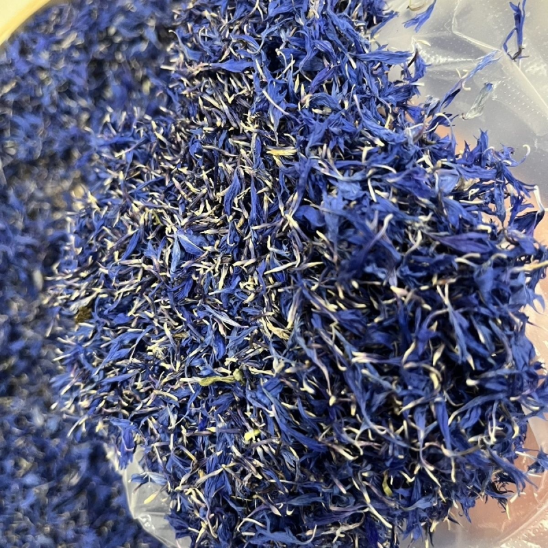 蓝色矢车菊花瓣现货烘焙装饰花茶调配蓝芙蓉干花花草茶