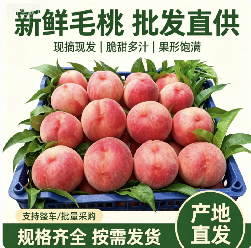 陕西毛桃精品毛桃基地直发对接电商市场商超