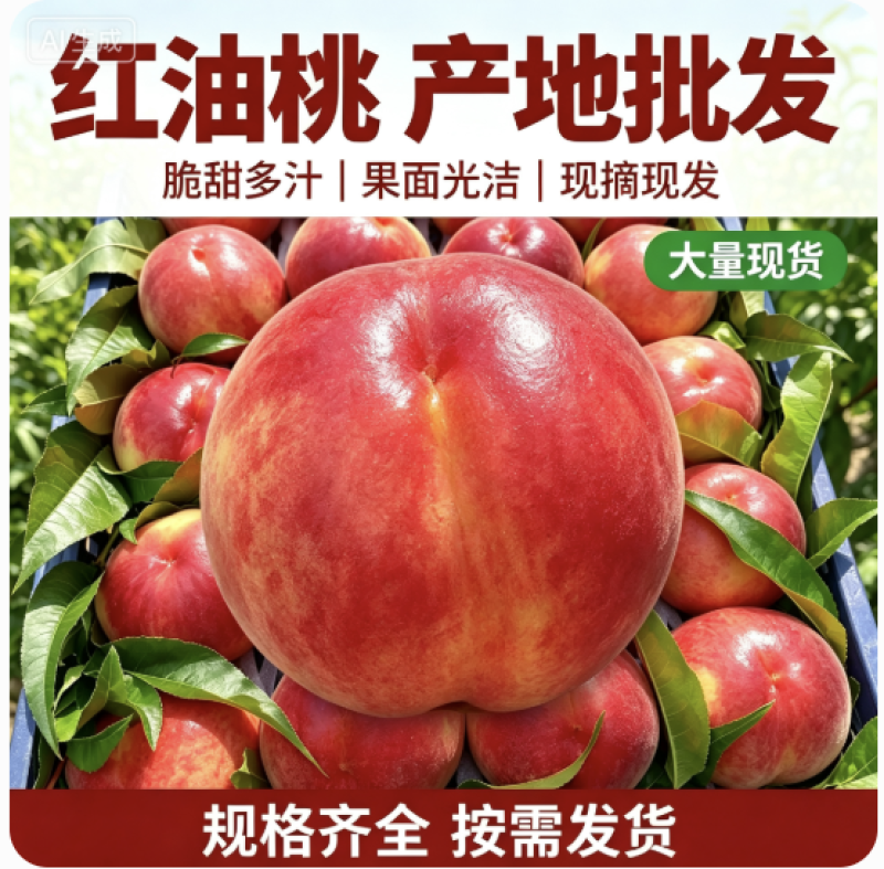 陕西油桃规格全品种多全国发货可视频看货保质量