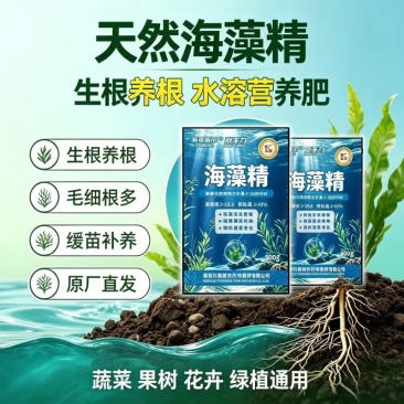 海藻精水溶肥料生根粉改良土壤提苗壮棵花卉果树