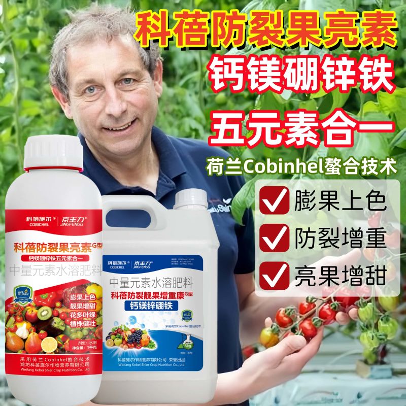 【正品】钙镁硼锌铁中量元素水溶肥料防裂果上色