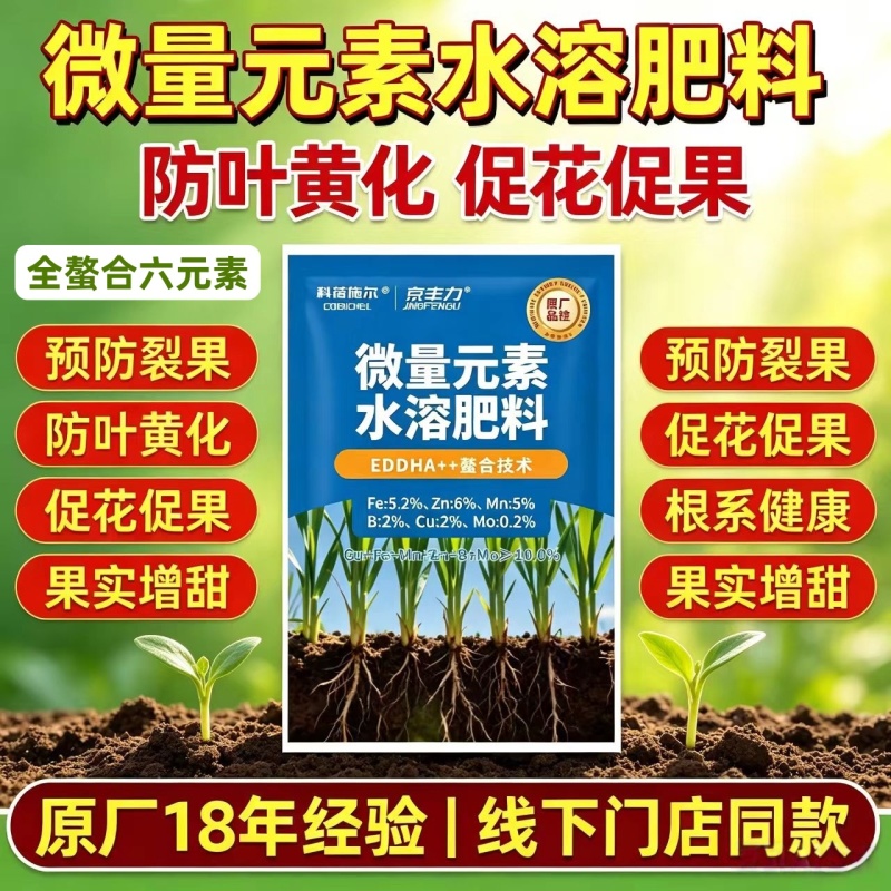 【正品】微量元素水溶肥料膨果绿叶亮果抗逆