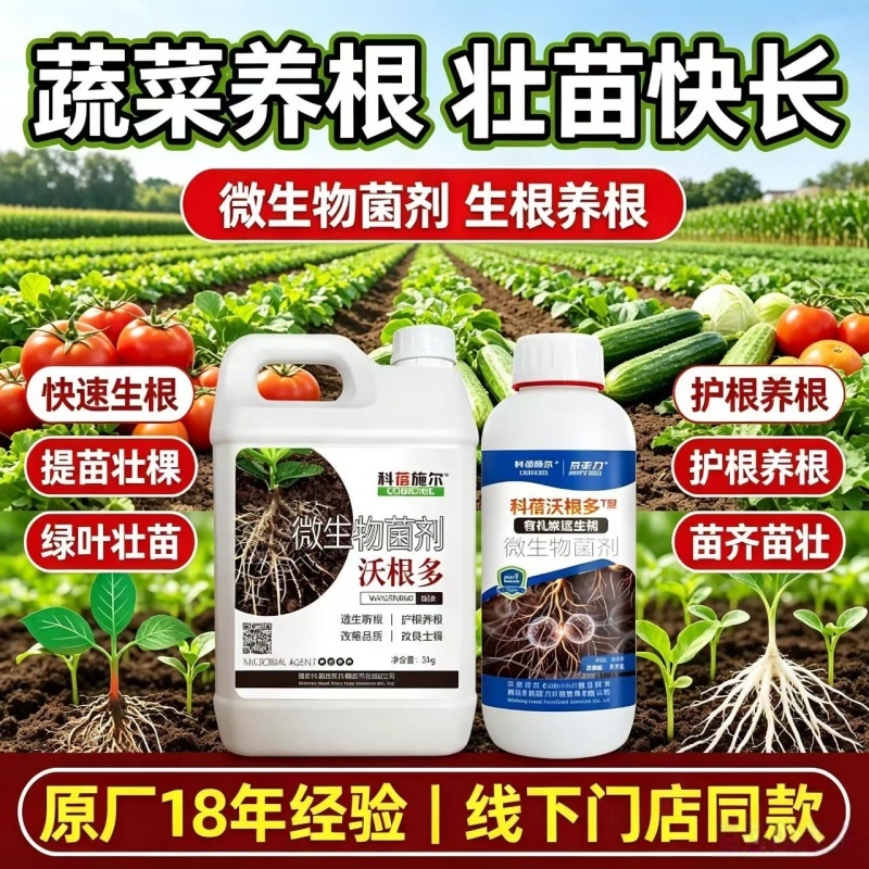 沃根多生根微生物菌剂调理土壤防根腐生根提苗通用