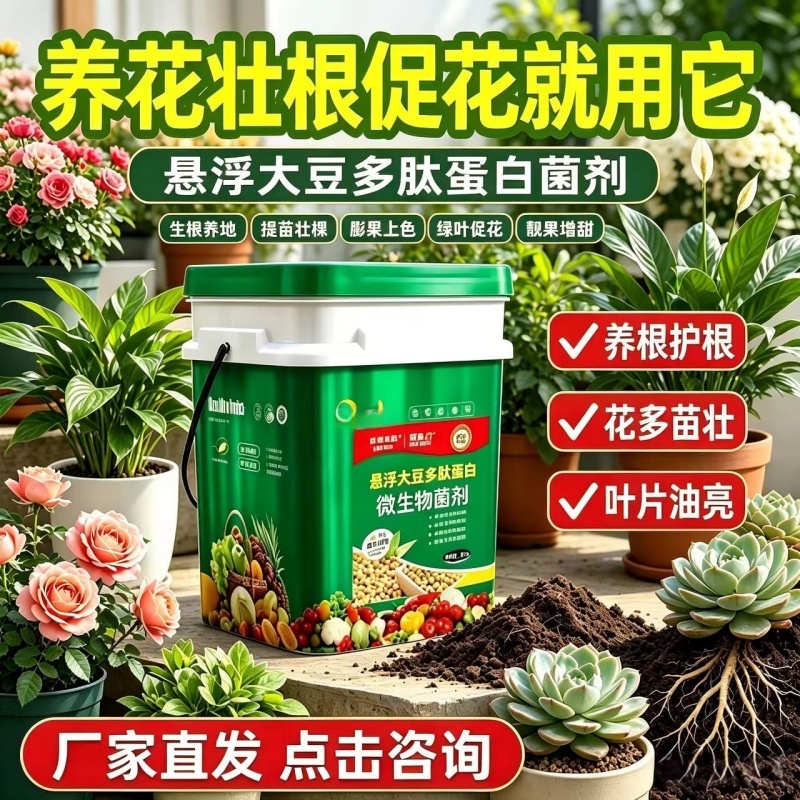 悬浮大豆多肽蛋白功能肥水溶性膨果上色生根养地