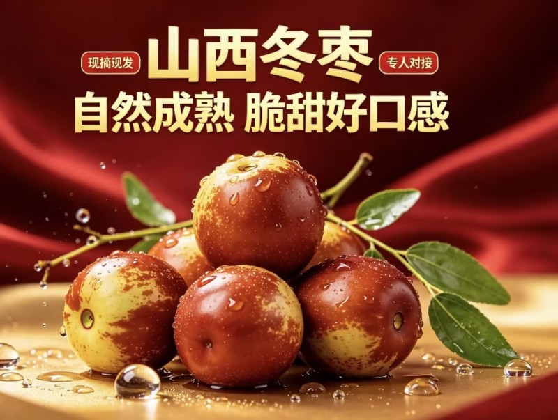 山西冬枣清甜爽口，电商供货，一件代发，商超直供，社团团购