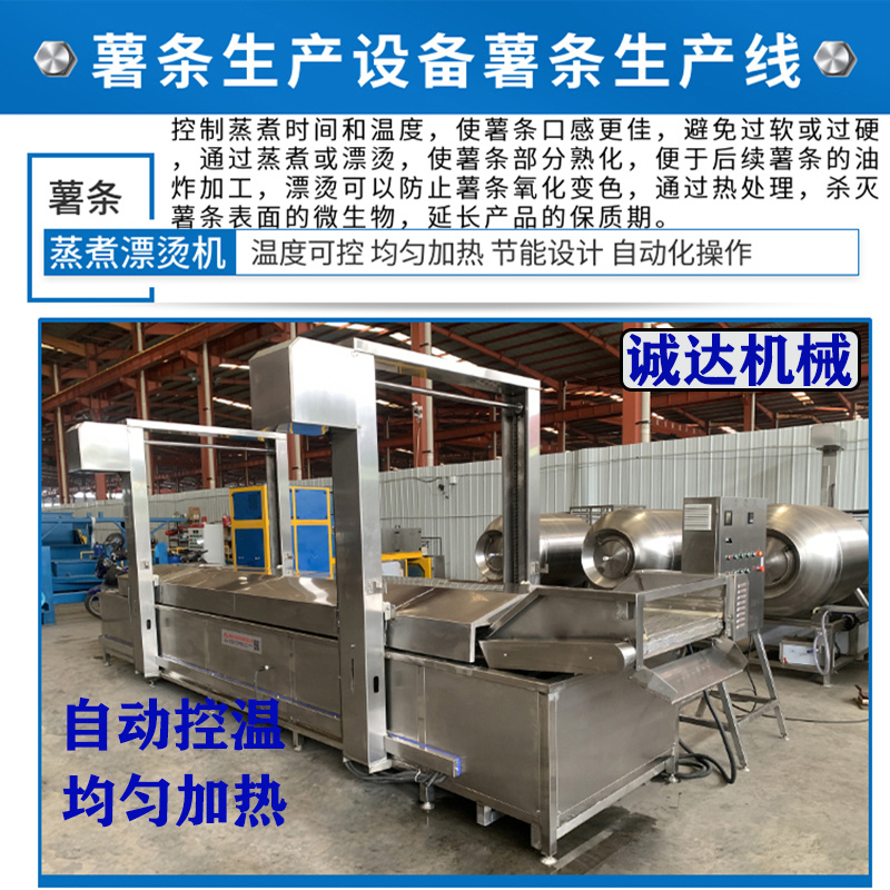 诸城诚达全自动薯条加工设备薯条生产线、薯条油炸流水线