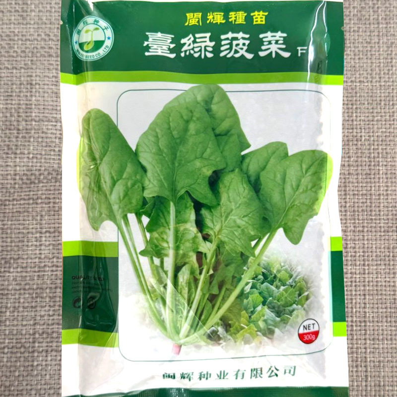 台绿菠菜种子圆粒种叶片大又厚耐热耐寒抗病高产生长速度快