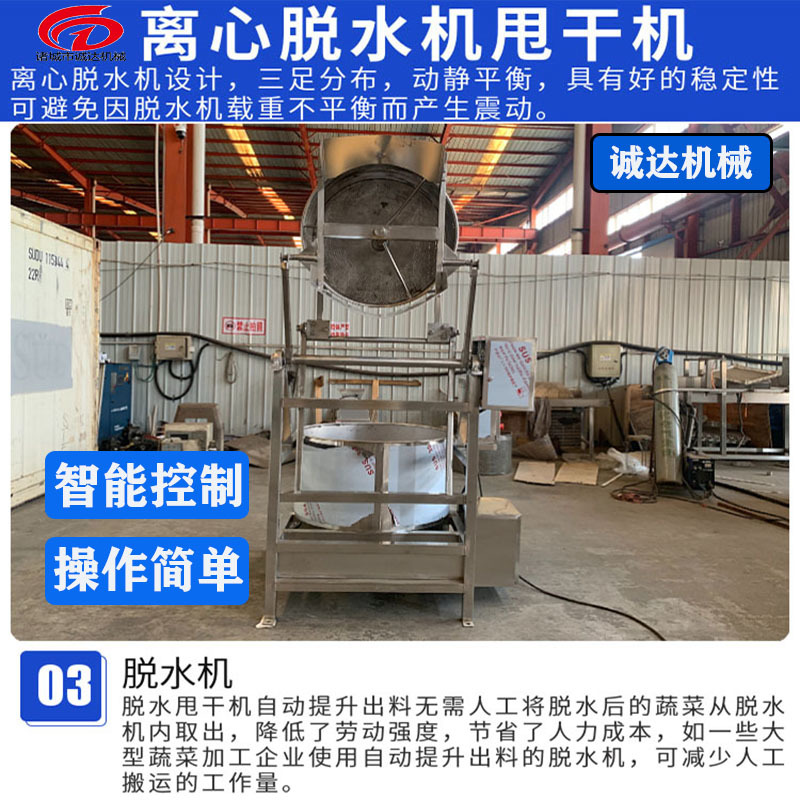 诚达大豆蛋白脱水甩干机蔬菜脱水脱油机全自动离心沥干设备