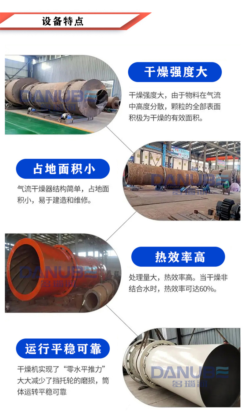 滚筒玉米酒糟烘干机污泥脱水机锯末干燥机肥料颗粒烘干设备