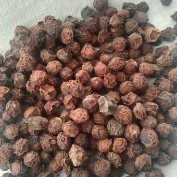 乌梅统货，直径1.5-2.5cm，棕色棕黑色，涩酸味