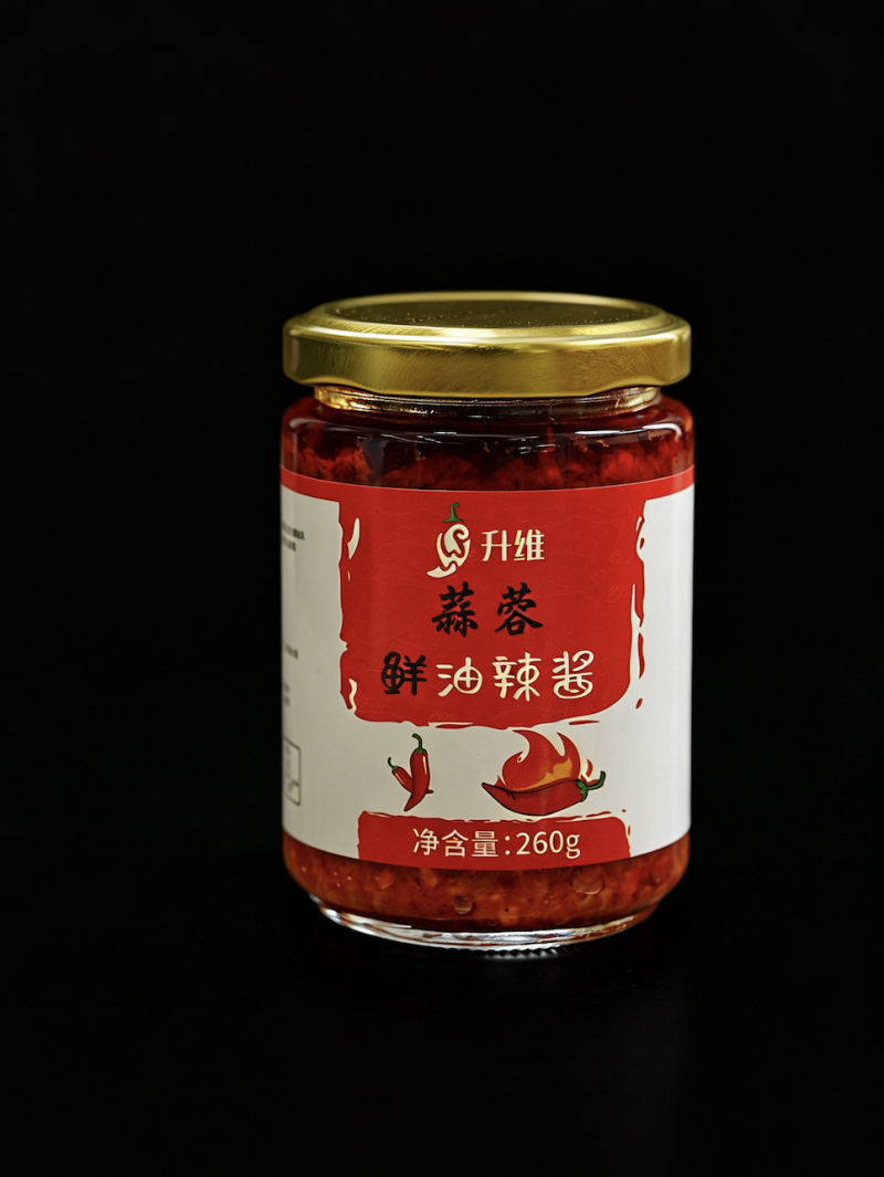 辣椒酱260克/瓶，蒜蓉鲜油辣酱，品牌升维，20瓶/箱
