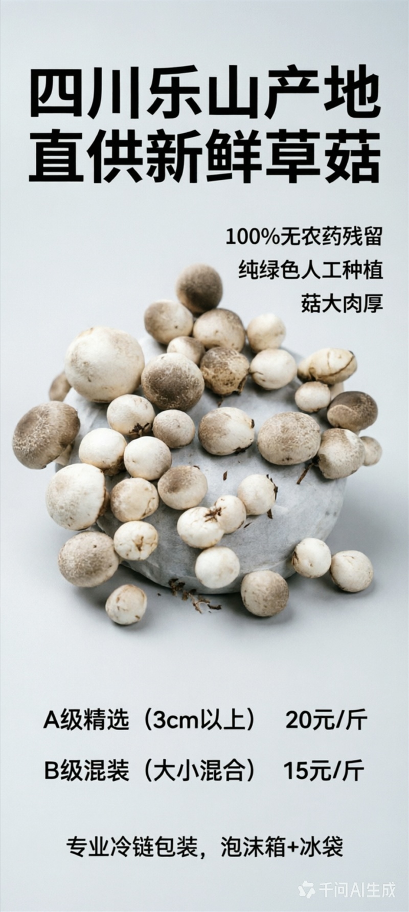 鲜草菇精选A货
