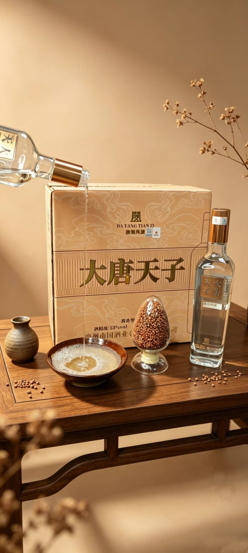 白酒散酒1000斤起，20元/斤；瓶装酒大唐天子酱香型5