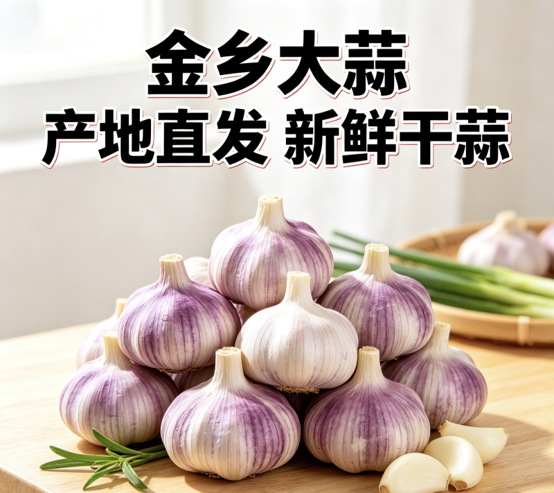 山东紫皮大蒜头新干蒜