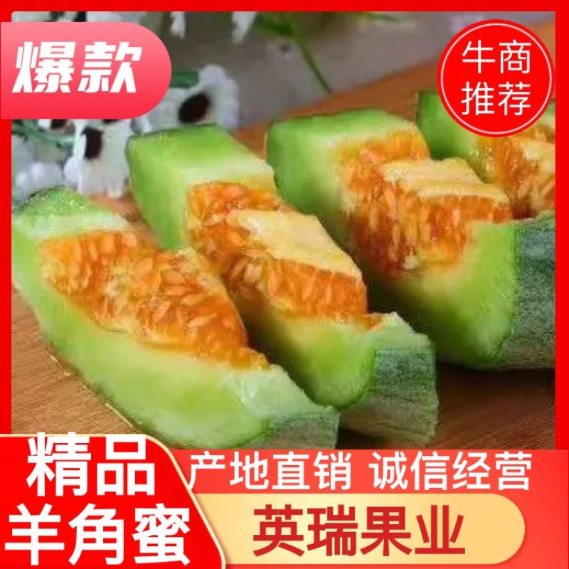 山东潍坊羊角蜜甜瓜大量上市价格便宜，货源充足，质量保证