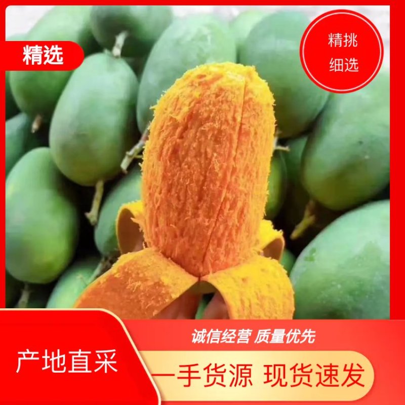 【椰香芒果】四川精品芒果皮薄肉厚香甜多汁支持视频看货