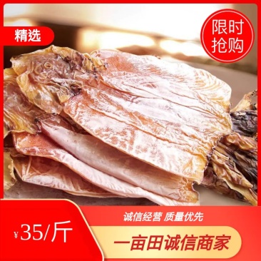 【新货】自晒大鱿鱼干500g/2条左右干鱿鱼板海鲜干货。