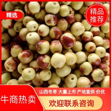 山西临猗庙上冬枣，大量有货，产地直发，颗颗酥脆，香甜可口