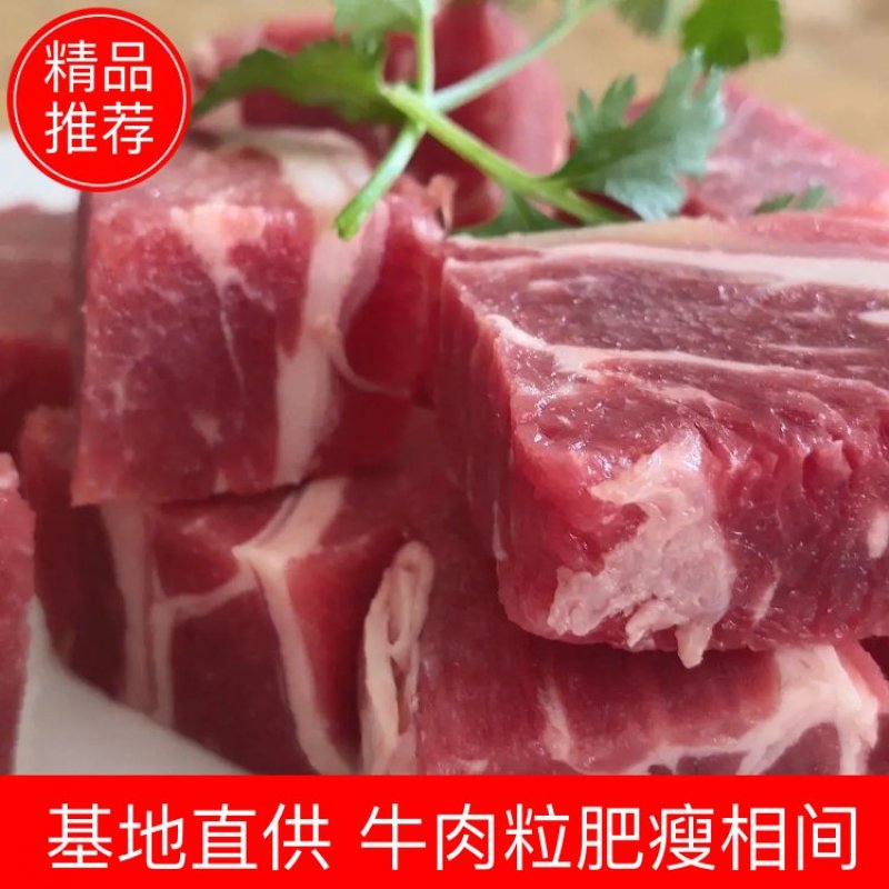 牛肉粒肥瘦相间，烤肉，炖肉，穿串原切牛肉粒，调理牛肉粒，