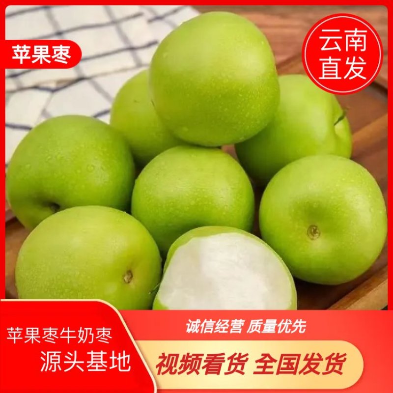 云南特产苹果枣牛奶枣果园一手货质量保证视频看货