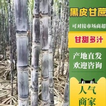 广西黑皮甘蔗节长粗大表皮光滑质量保证诚信经营