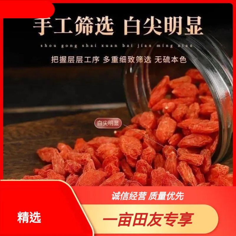 【精选】正宗宁夏红枸杞品质保证手工筛选颗粒均匀饱满