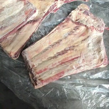 实拍瘦版牛肋排，含肉量高无废油