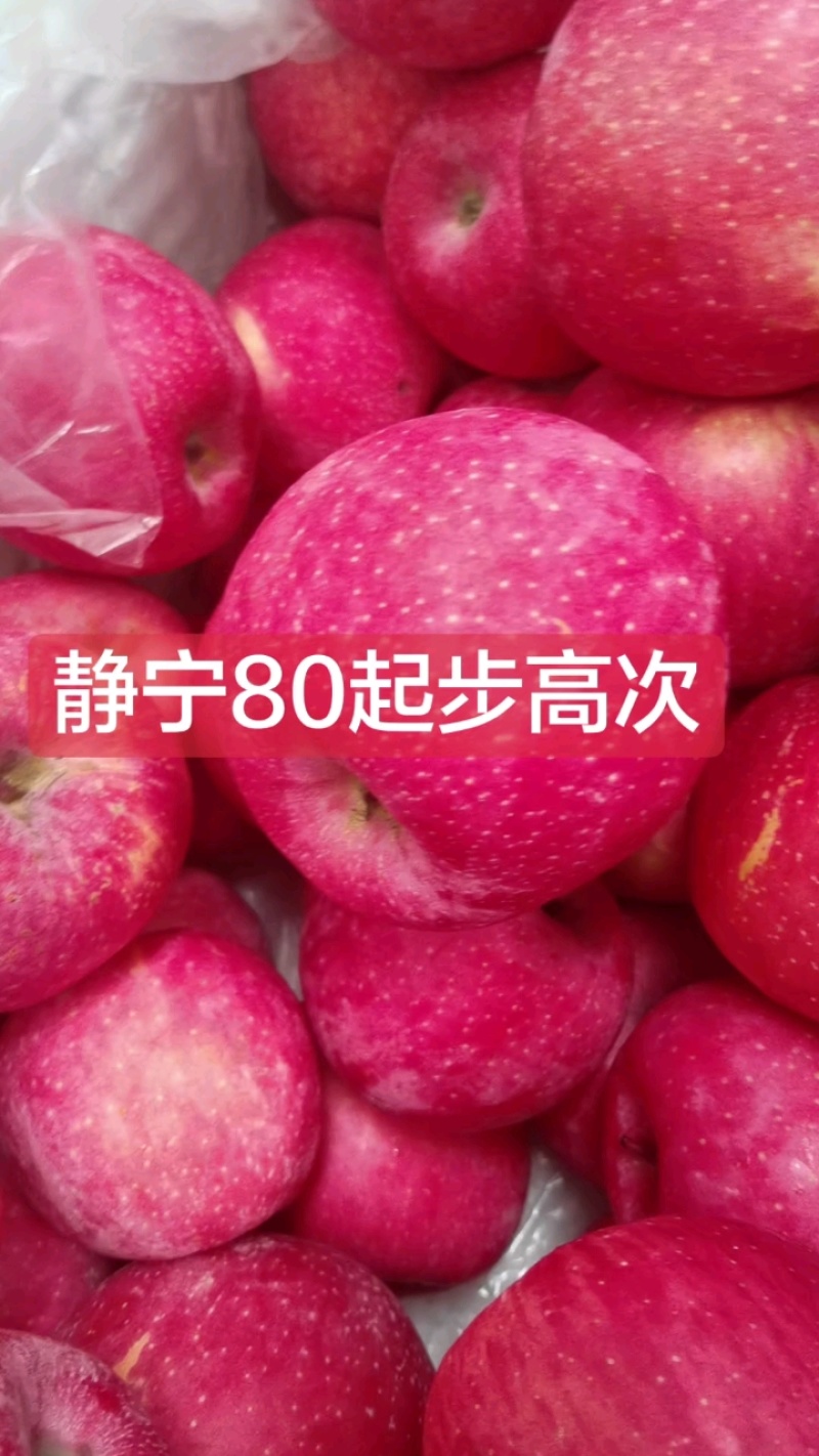 甘肃静宁庄浪地区纸袋红富士苹果/颜色鲜艳硬度高储存周期长