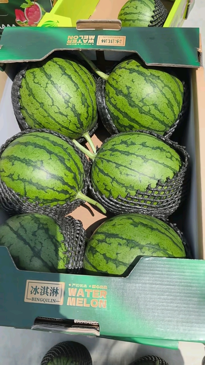 陕西蒲城手剥冰淇凌糖丸无籽吊篮西瓜现已大量上市