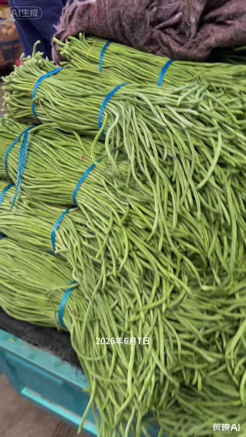 湖北天门长豆角大量精品上市无虫子新鲜量大，产地直销