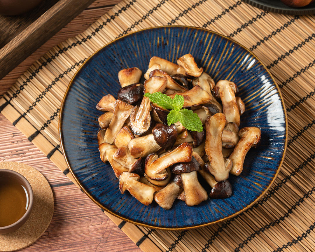 油炸平菇成品特写