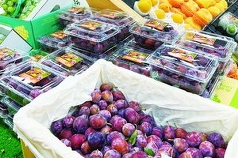 新鲜李子与变质李子对比图