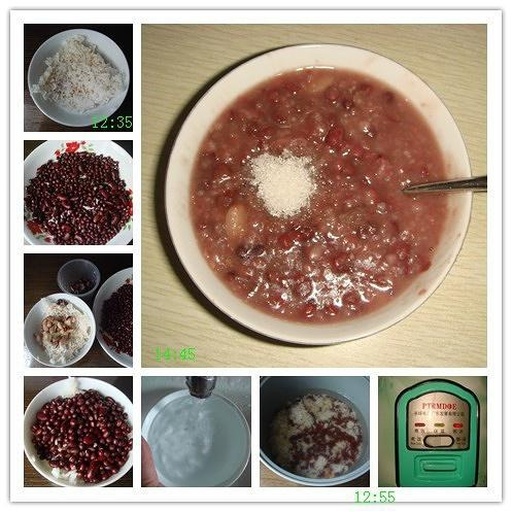 黑豆食谱示意图：黑豆红枣粥