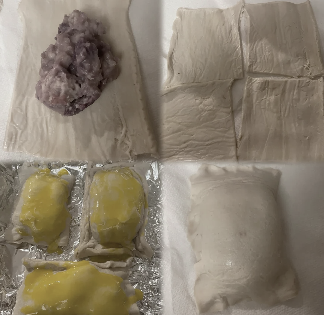 香芋内馅制作过程