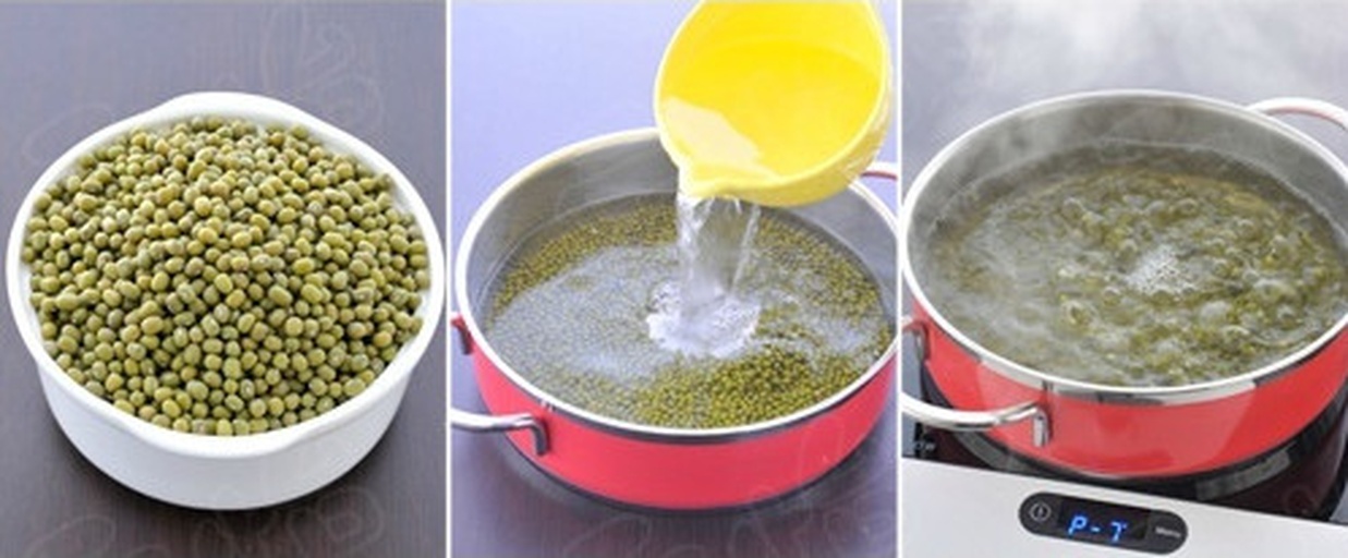 蜂蜜绿豆水制作过程图
