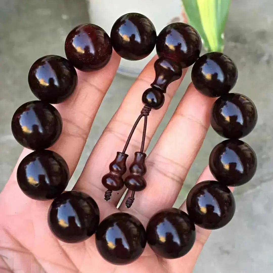 小叶紫檀原木与工艺品对比图