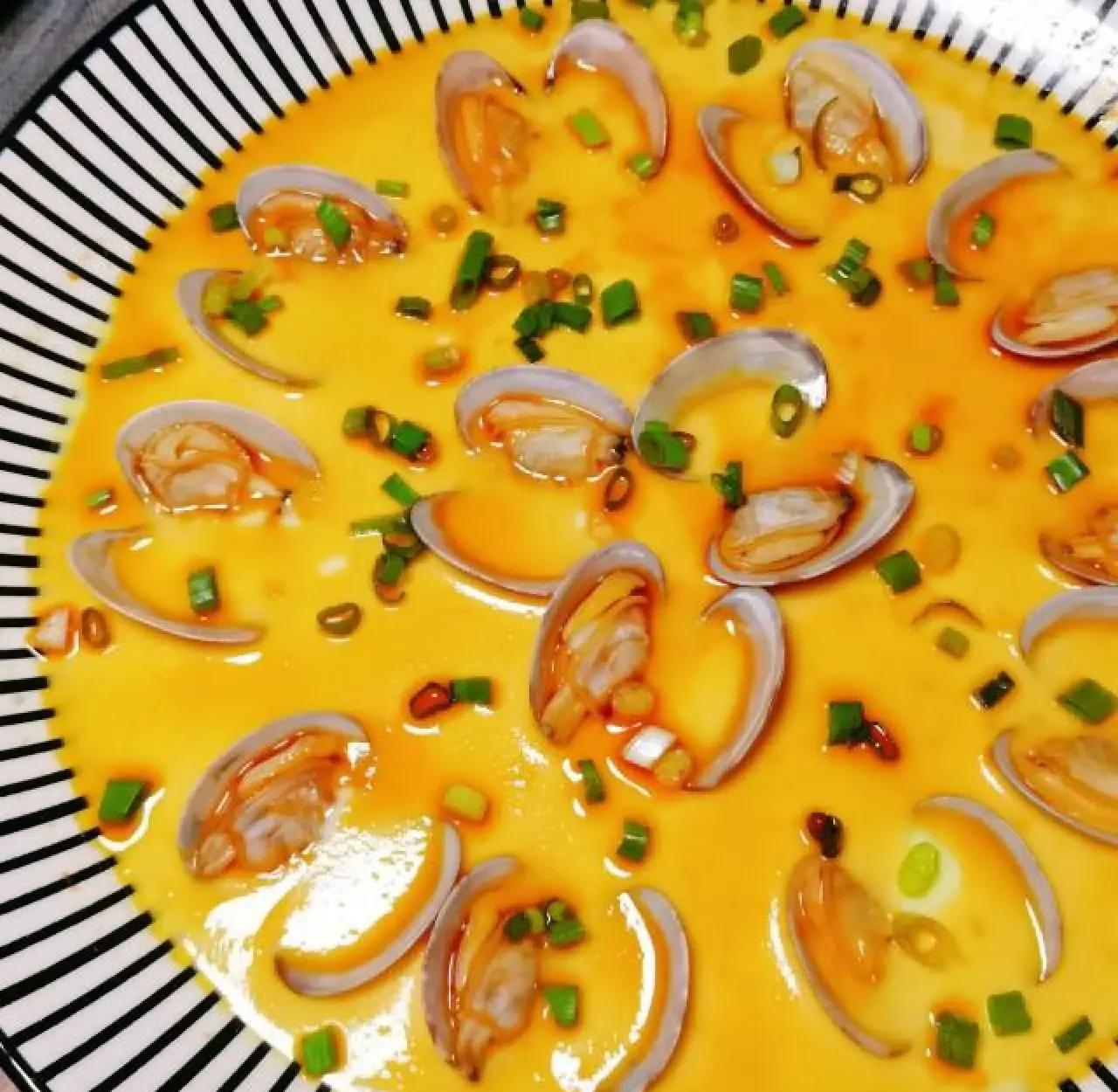 帝王蟹壳蒸蛋成品展示