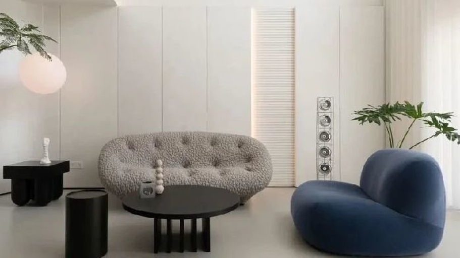 奶油南瓜与灰色家居搭配场景