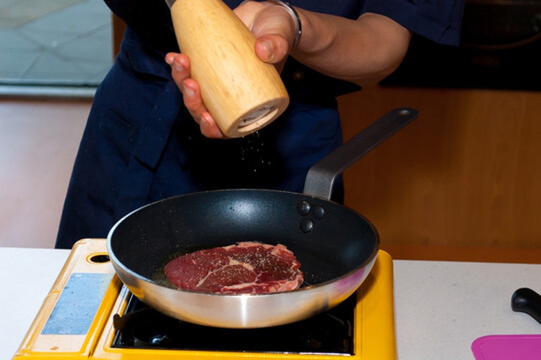 黑胡椒牛排成品展示