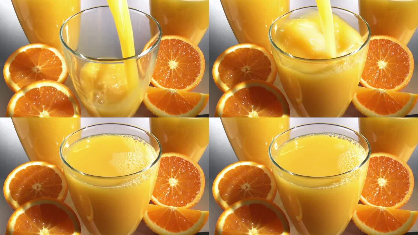 安岳柠檬与橙子饮品制作图