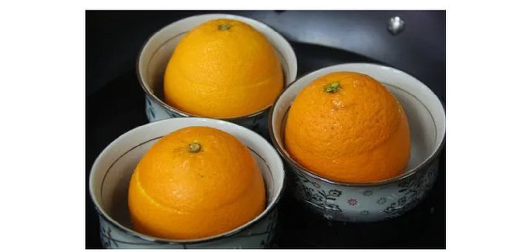 盐蒸橙子成品图