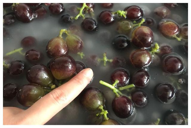 车厘子清洗对比图