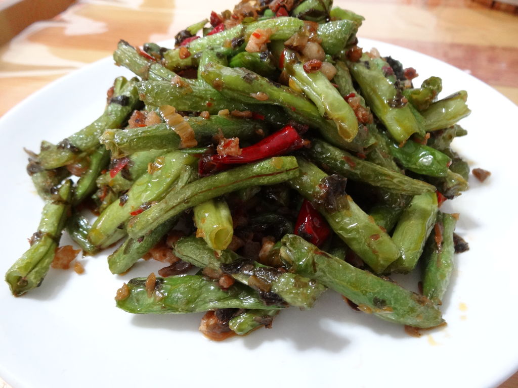 干煸四季豆成品特写