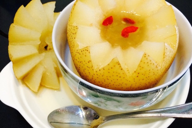 冰糖炖库尔勒香梨特写